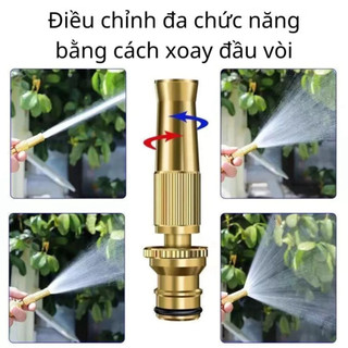 Vòi Nước Tăng Áp 3 Chế Độ Kèm Dây 5m-10m-15m-20m Tưới Cây Rửa XeTiện Dụng
