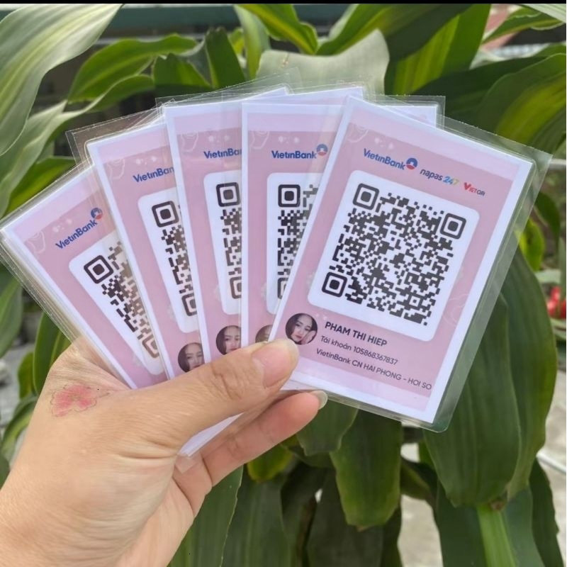 SET 2 MÃ QR ÉP NHỰA In Theo Yêu Cầu - In nhanh bền màu - Giao ngay trong ngày