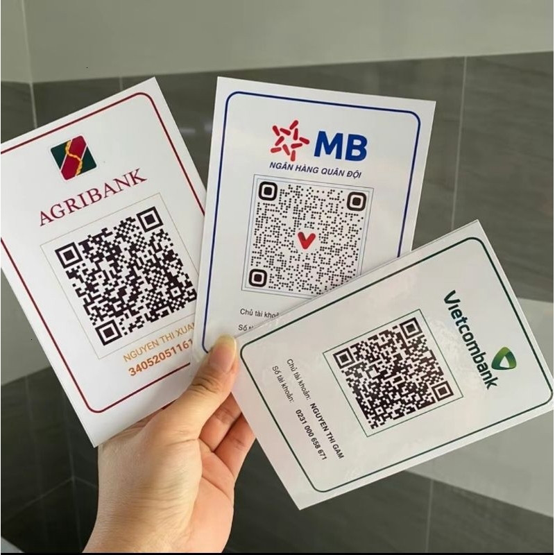 SET 2 MÃ QR ÉP NHỰA In Theo Yêu Cầu - In nhanh bền màu - Giao ngay trong ngày