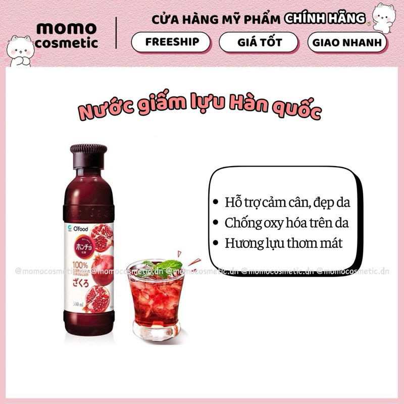 Giấm lựu Hongcho Daesang Hàn Quốc 500ml 900ml giảm cân, đẹp da