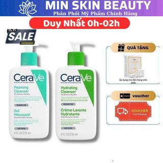 [ TEM PHỤ CTY ] [Shop Mall] Sữa Rửa Mặt CERAVE Foarming & Hydrating Facial Cleanser Sạch Sâu, Dưỡng Ẩm 236ML 473ML