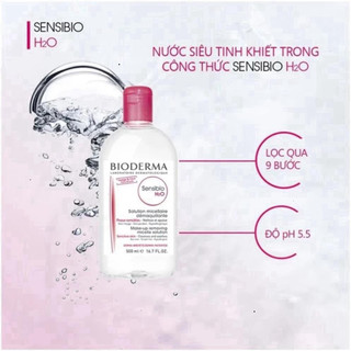 [ TEM PHỤ CTY ] Nước Tẩy trang Bioderma Sensibio + Sebium H2O Sạch Sâu, Dịu Nhẹ Cho Da Nhạy Cảm, Da Dầu 100ml 500ml