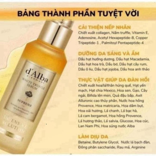 [ TEM PHỤ CTY ] Serum xịt khoáng cấp ẩm, căng bóng D’alba White Truffle 50ML Watsons Official chinh hãng