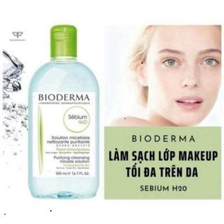 [ CHUẨN AUTH ] Nước Tẩy Trang Bioderma Sensibio H2O 500ml  Chính Hãng Cho Da Dầu Mụn Và Da Nhạy Cảm