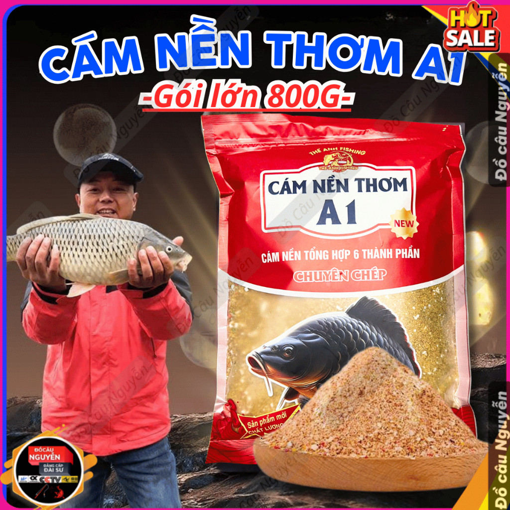 Mồi câu cá Cám nền thơm A1  thế anh fishing hàng loại 1 chuyên câu cá tổng hợp vị thơm jhbgg