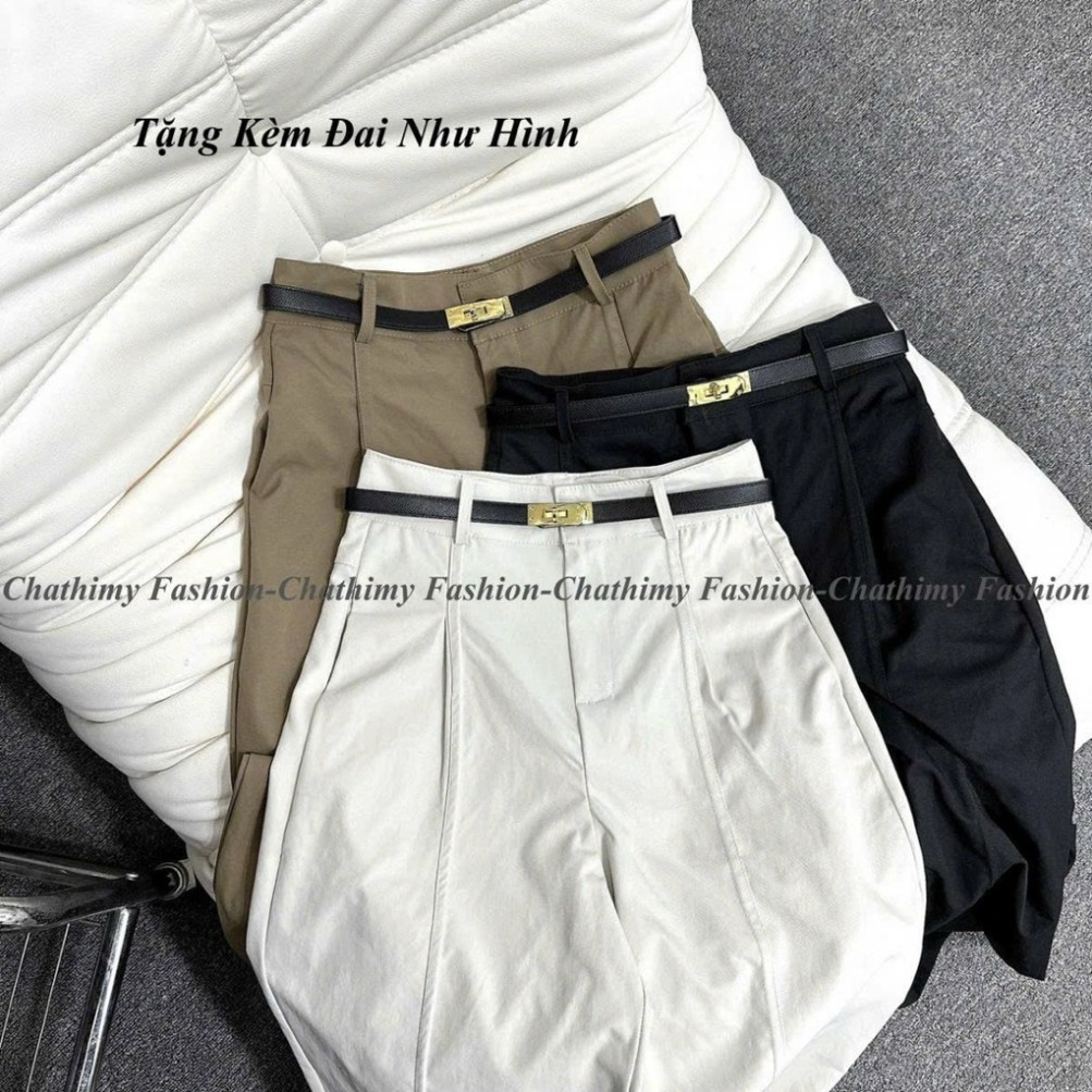 BIGSIZE 45-90kg, Quần baggy nữ chất Kaki Nhật L1, Quần ống rộng thời trang Chathimy ( 1602 )
