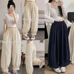 Quần Bom Dài Hoạ Tiết Hoa Nhí , Thiết Kế Thoải Mái , Phù Hợp Cho Mọi Hoạt Động Hàng Ngày
