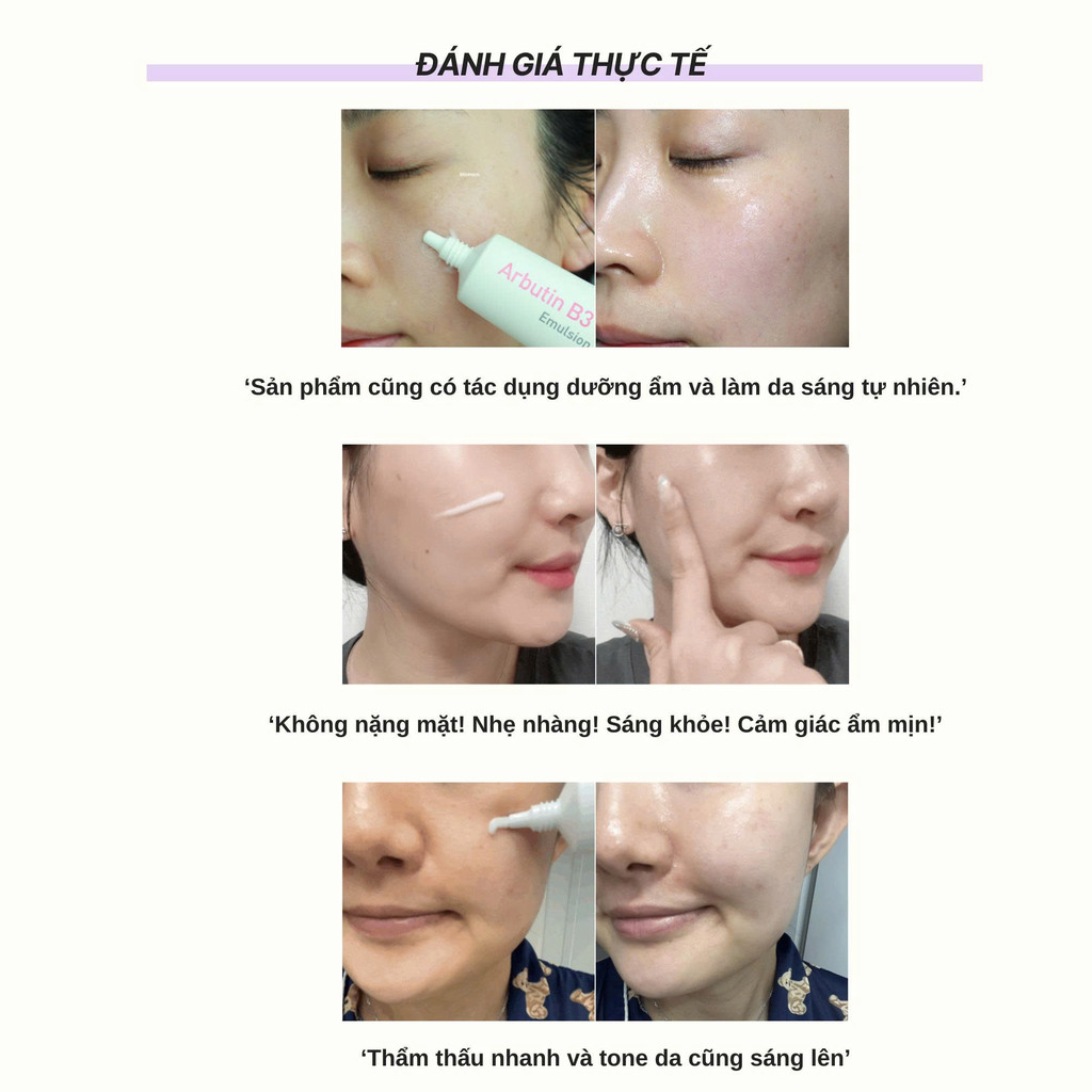 Tinh chất giúp thu nhỏ lỗ chân lông & sáng da E&COS Arbutin B3 Toning Emulsion 50ml