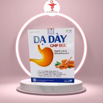 Dạ Dày GMP Đức (hộp 20 gói 10ml) hỗ trợ giảm viêm loét dạ dày trào ngược ợ hơi nóng rát