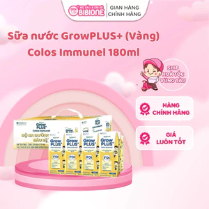 Sữa Bột Pha Sẵn Nutifood GrowPLUS Hỗ Trợ Phát Triển Chiều Cao 24 Hộp 110/180ml Bạc Vàng - BibiOne - BIBIONECOMBODISINH