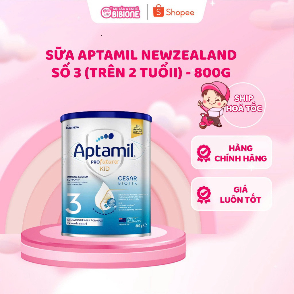 [DATE MỚI - KÈM QUÀ] Sữa bột Aptamil Profutura Kid Cesarbiotik New Zealand - Synbiotic độc quyền - Bibione