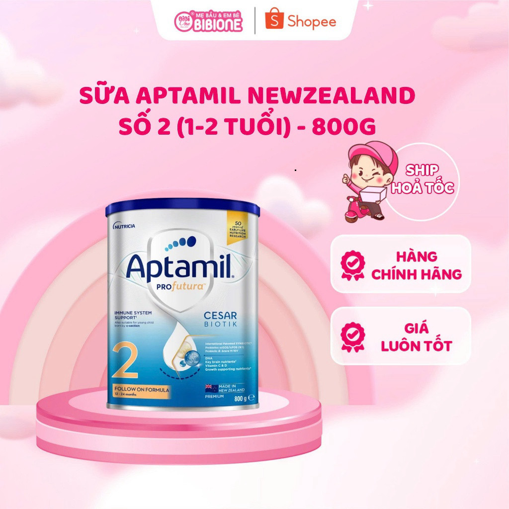 [DATE MỚI - KÈM QUÀ] Sữa bột Aptamil Profutura Kid Cesarbiotik New Zealand - Synbiotic độc quyền - Bibione