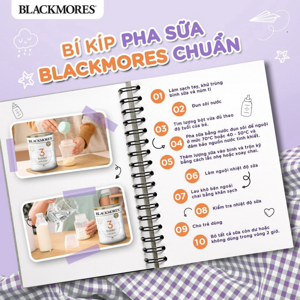 [DATE 2027] Sữa Blackmores Úc số 1,2,3 nhập khẩu chính hãng (tem phụ công ty Liên Phong) - BIBIONECOMBODISINH