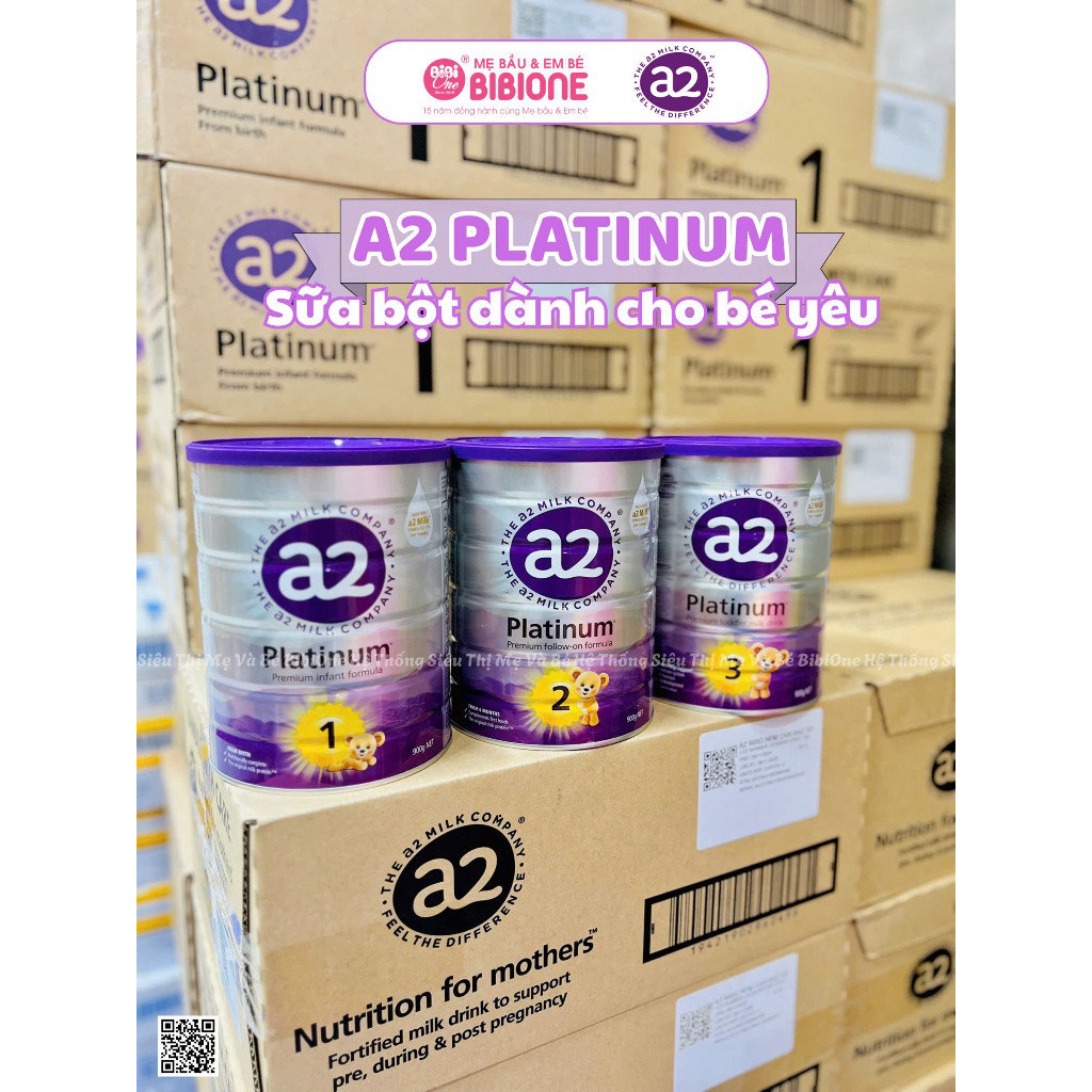 [Date Mới - Kèm Quà] Sữa A2 Platinum số 1, 2, 3, 4 Cho Bé Phát Triển Toàn Diện Lon 900g - BibiOne