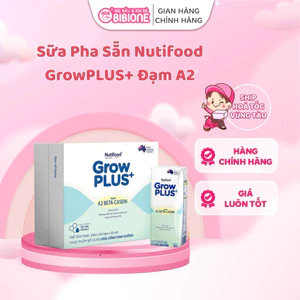 Sữa Bột Pha Sẵn GrowPLUS+ A2 Beta-Casein Thùng 24 Hộp 110/180ml - Bé Dễ Hấp Thu, Ít Đầy Bụng, Tăng Trưởng Tốt