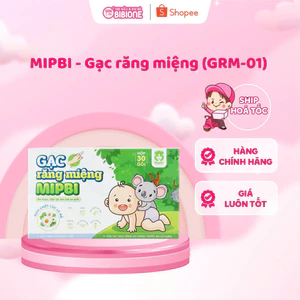 Gạc Rơ Lưỡi Răng Miệng Mipbi CHiết Xuất Hoa Cúc La Mã An Toàn Cho Bé (Hộp 30 gói) - BIBIONECOMBODISINH