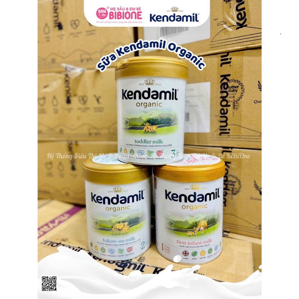 Sữa Bột Công Thức Kendamil Organic Số 1, 2, 3 Phát Triển Chiều Cao Trí Não Tăng Miễn Dịch Cho Trẻ 800g - BibiOne - BIBIO
