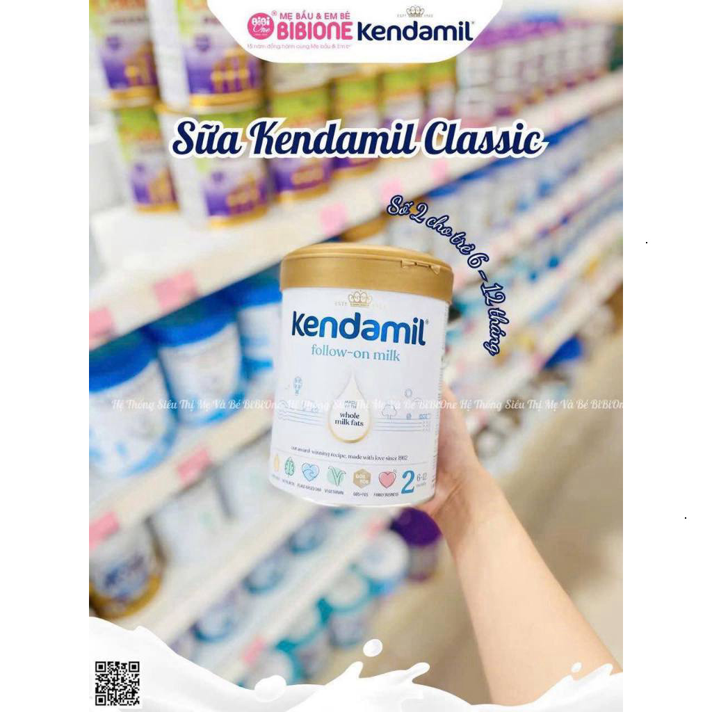 Sữa Bột Công Thức Kendamil Organic Số 1, 2, 3 Phát Triển Chiều Cao Trí Não Tăng Miễn Dịch Cho Trẻ 800g - BibiOne - BIBIO