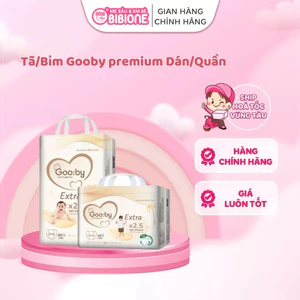 Tã/bỉm quần dán Gooby Extra chống tràn hiệu quả cho bé đủ size từ 6kg - 24kg - BIBIONECOMBODISINH