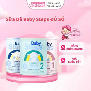 Sữa dê Baby Steps New Zealand 900g, Tăng cường miễn dịch cho bé phát triển toàn diện - BibiOne - BIBIONECOMBODISINH