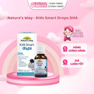 Dha Drop nhỏ giọt cho bé Nature's Way Kids Smart Drops của Úc Giúp thúc đẩy não bộ cho bé 20ml - BibiOne - BIBIONECOMBOD