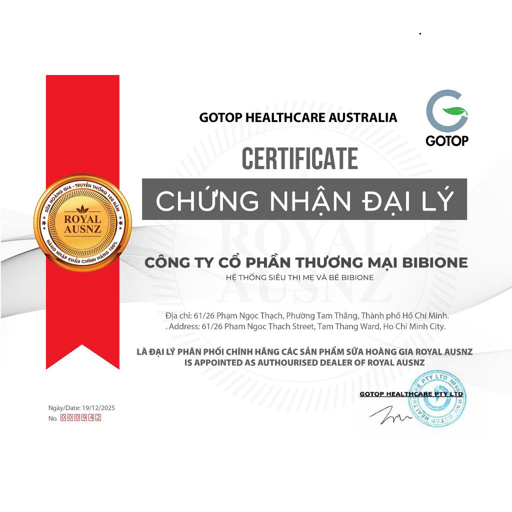 Sữa Hoàng Gia Úc Lactoferrin Formula Milk ROYAL AUSNZ Tăng Cường Miễn Dịch Cho Bé Hộp 50 Gói-BiBiOne - BibiOne - BIBIONE