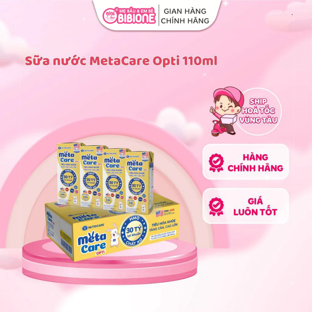 Sữa bột pha sẵn Nutricare Metacare Opti 110ml/180ml tiêu hóa khỏe, tăng cân, cao lớn - BibiOne - BIBIONECOMBODISINH