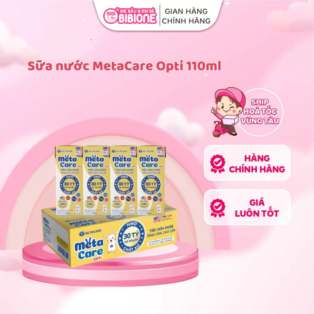 Sữa bột pha sẵn Nutricare Metacare Opti 110ml/180ml tiêu hóa khỏe, tăng cân, cao lớn - BibiOne - BIBIONECOMBODISINH