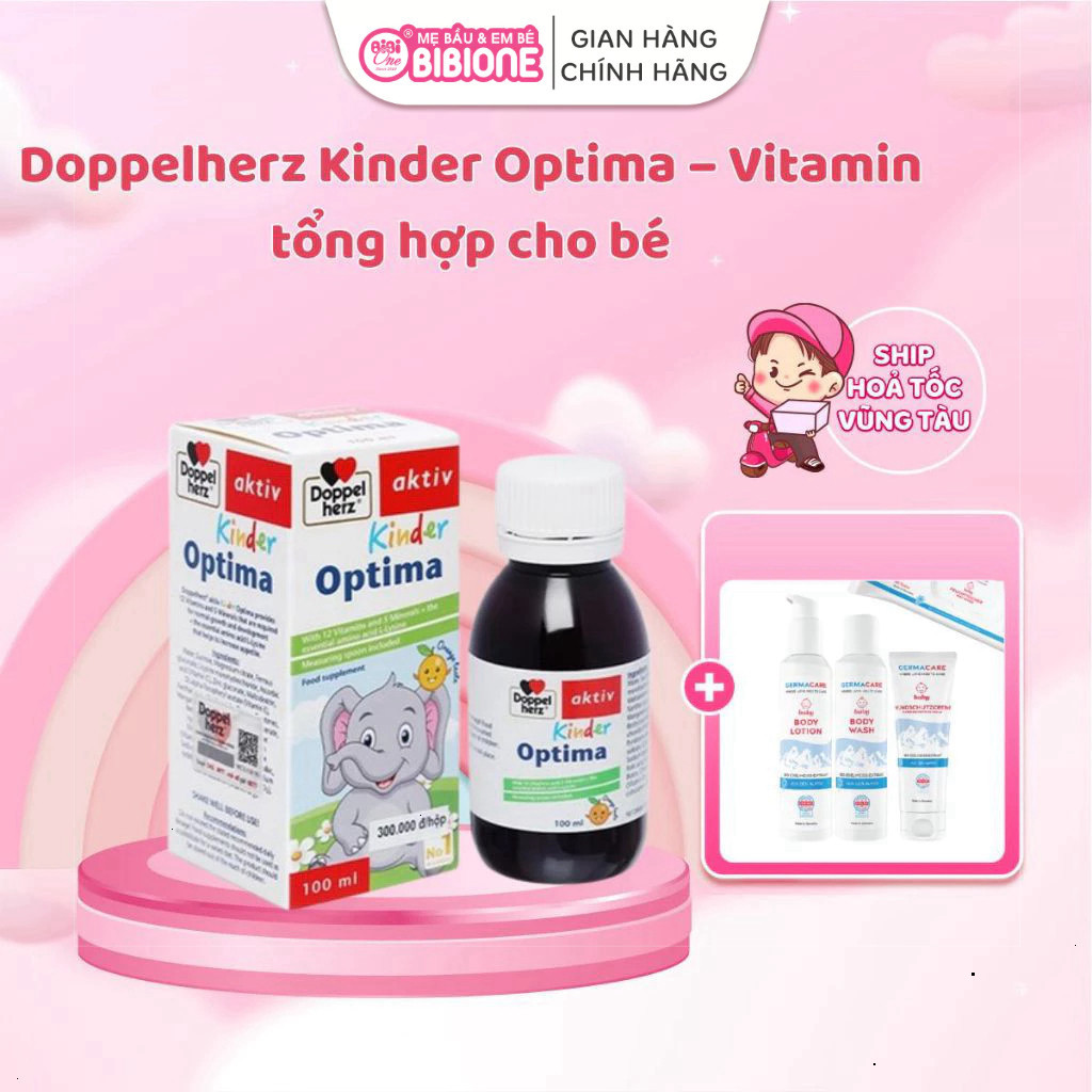 [Vitamin Bổ Sung Cho Bé Doppelherz Kinder Optima Ăn Ngon Cải Tiến Tầm Vóc] - BibiOne - BIBIONECOMBODISINH