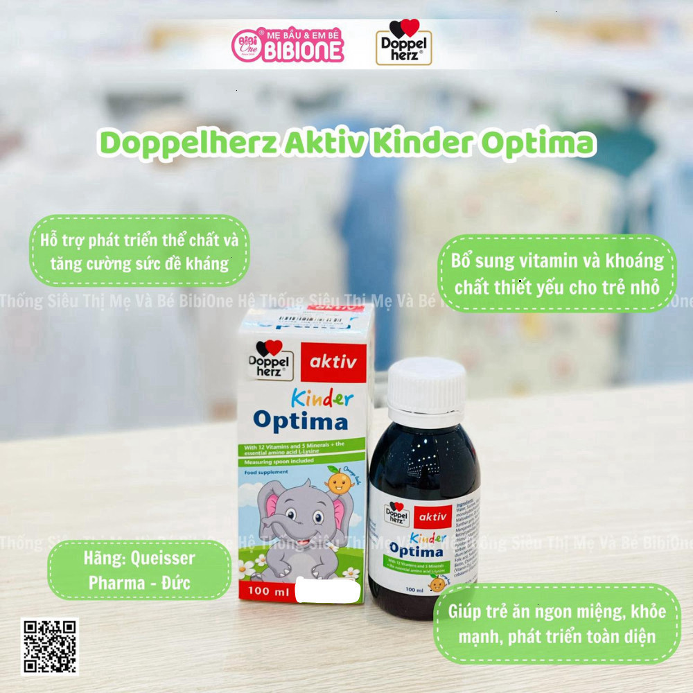 [Vitamin Bổ Sung Cho Bé Doppelherz Kinder Optima Ăn Ngon Cải Tiến Tầm Vóc] - BibiOne - BIBIONECOMBODISINH