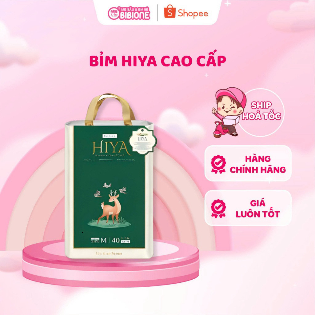 Tã Bỉm HiYa Siêu Thấm Khoá Ẩm  Đủ Size Cho Bé - BibiOne - BIBIONECOMBODISINH