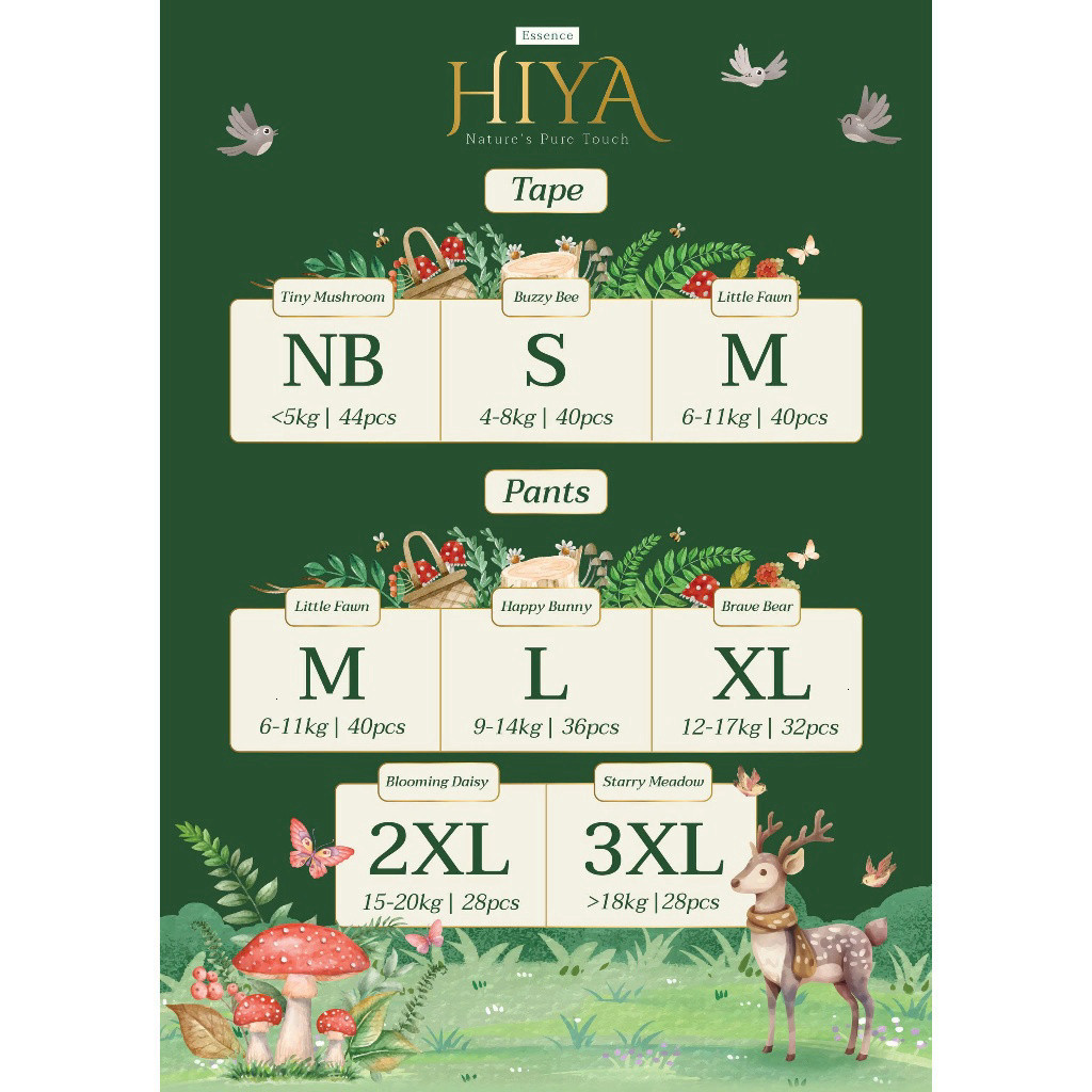 Tã Bỉm HiYa Siêu Thấm Khoá Ẩm  Đủ Size Cho Bé - BibiOne - BIBIONECOMBODISINH