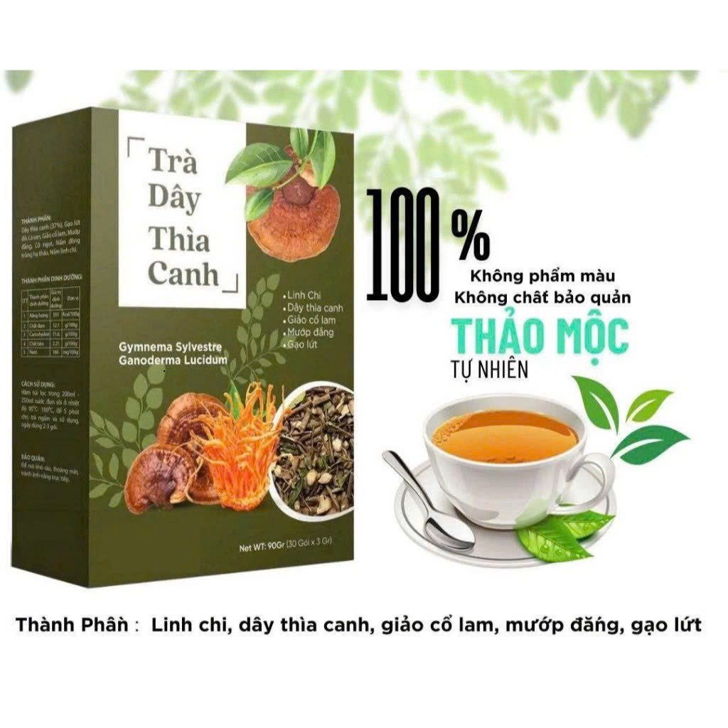 [RẺ VÔ ĐỊCH Chính Hãng] Trà tiểu đường Dây Thìa Canh Hộp 30 Gói ✅ Ổn định đường huyết phòng chống tiểu đường