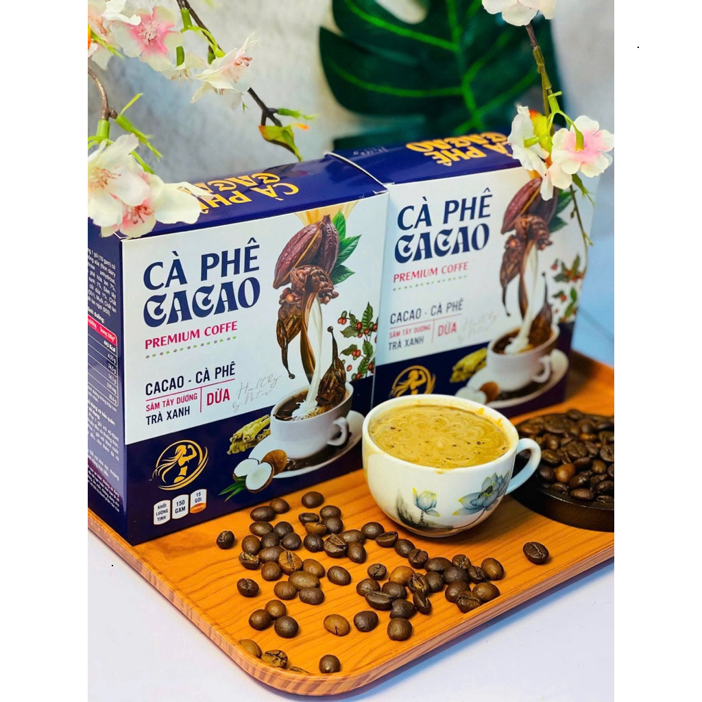 [RẺ VÔ ĐỊCH Chính Hãng] Cà Phê Cacao Hộp 15 Gói ✅ Cà phê giúp chị em cân bằng vóc dáng hoàn hảo eo thon dáng ngọc