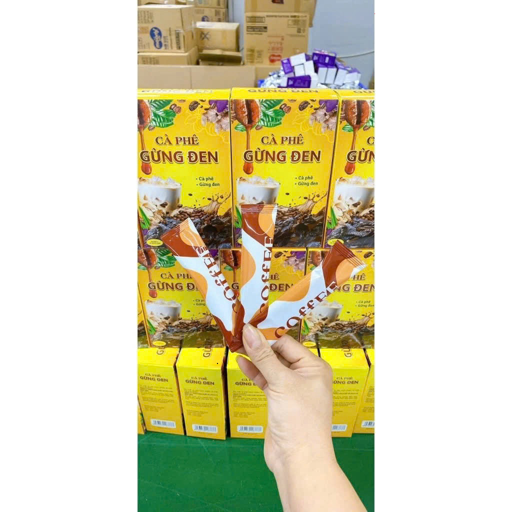 [RẺ VÔ ĐỊCH Chính Hãng] Cà phê giảm cân Gừng Đen Hộp 15 Gói ✅ Cà phê gừng đen mật ong giảm béo tiêu mỡ thừa an toàn