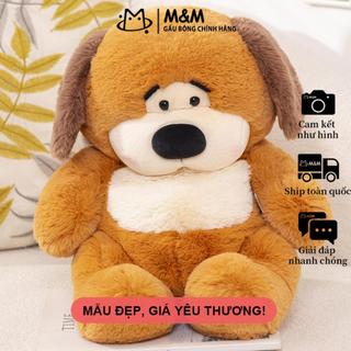 Thú Bông Bean Dog Nằm Sấp - Gối Ôm Siêu Mềm Cho Bé Gái, Quà Sinh Nhật Ý Nghĩa