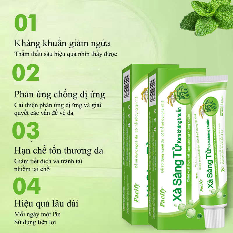 [combo 2 tuýp TĂNG 1] kemXà Sàng Tử, để viêm da dị ứng, chống ngứa, với Nấm Ốc Sên và viêm da dị ứng nấm ngoài