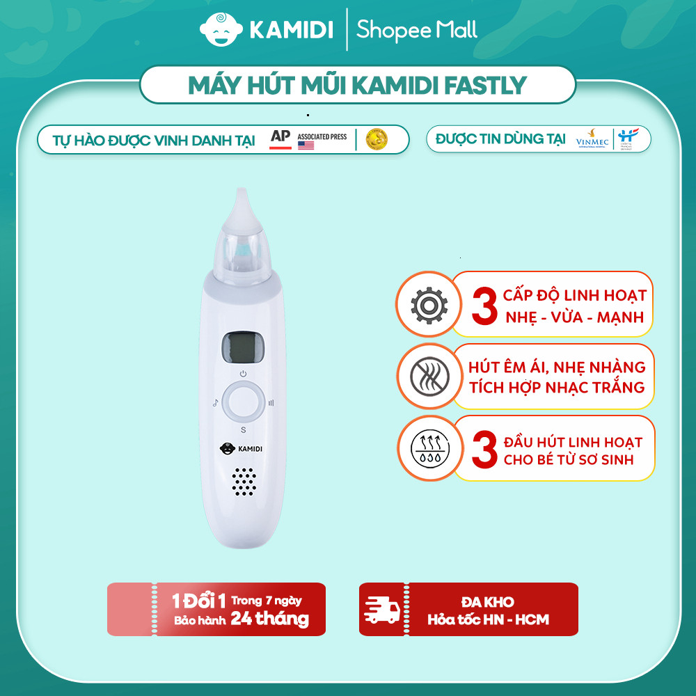 Máy Hút Mũi Kamidi Fastly Hút Êm Dịu Nhẹ Nhàng Tích Hợp Nhạc Cho Bé