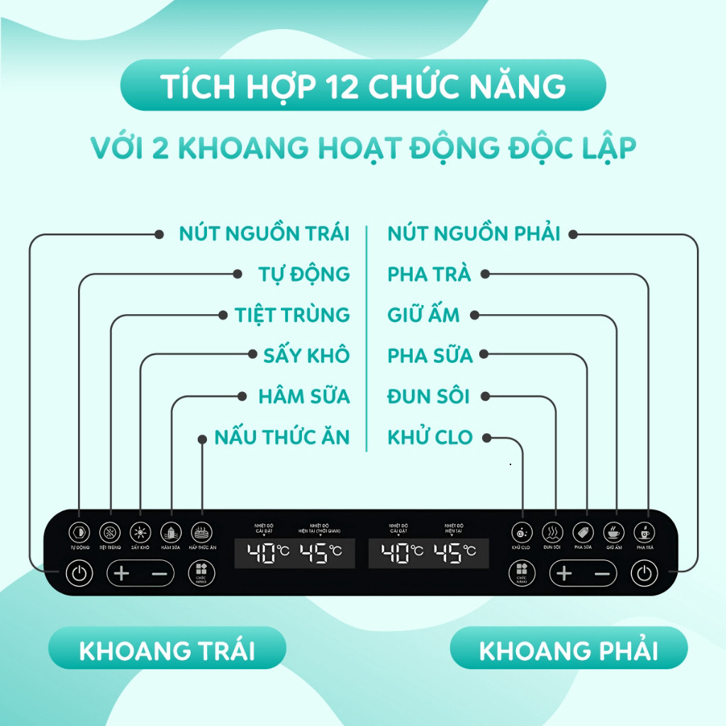 Máy Đun Nước Hâm Sữa Đa Năng Kamidi Speed 2 - Tiệt Trùng Hơi Nước Sấy Khô Diệt Khuẩn Bình Sữa Cho Bé