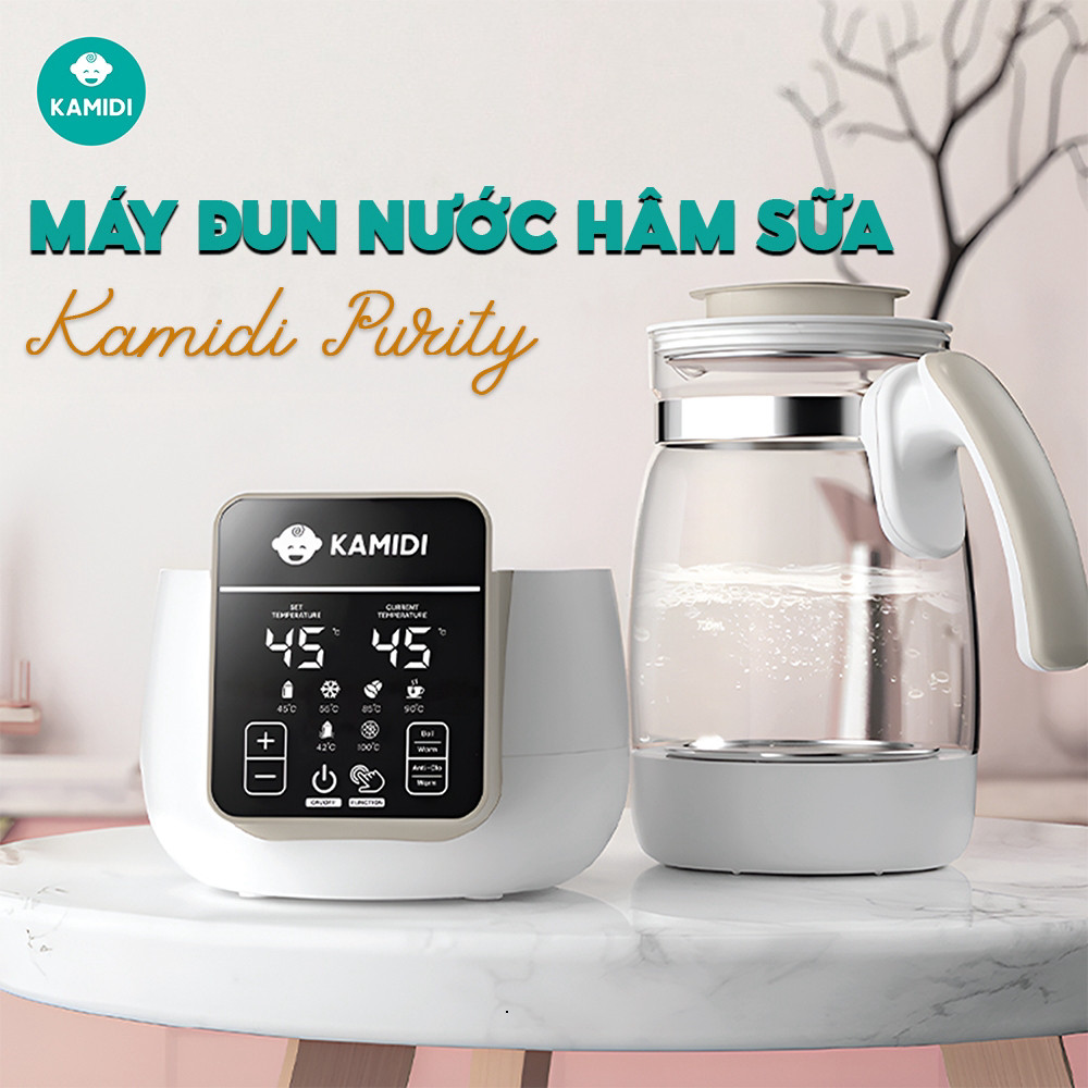 Máy Đun Nước Pha Sữa Kamidi Purity Đa Năng - Máy Hâm Sữa Tích Hợp Tiệt Trùng Bình Sữa