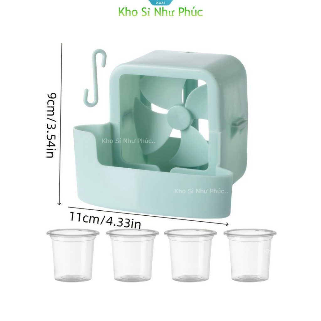 Bộ 6 Phụ Kiện Làm Lạnh Quạt Di Động - Làm Mát Nhanh, Không Cần Điện- Biến quạt thường thành máy phun sương mát lạnh