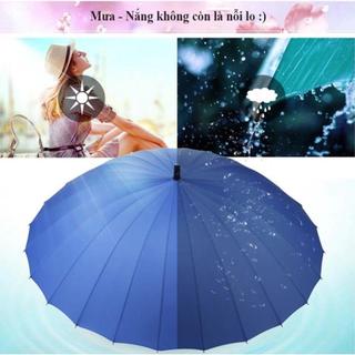 Ô Siêu To 24 Nan Cán Dài Bền Chắc | Dù Chống Gió Tán Rộng 130cm Che Mưa Nắng 2-3 Người