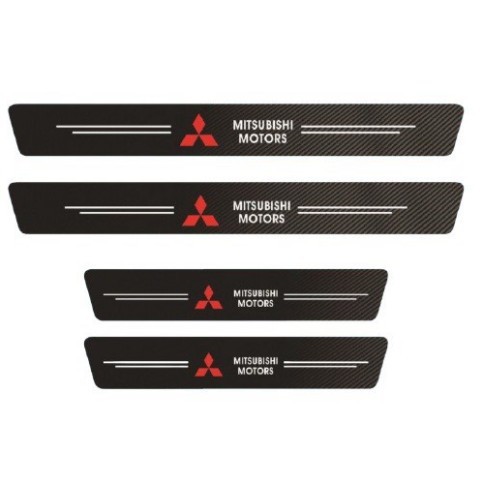 Set 9 nẹp decal dán bậc cửa xe ô tô. Decal bậc vân carbon logo các hãng VINFAST, toyota, huyndai, honda,mazda....