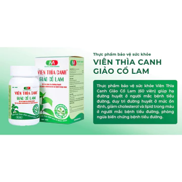 Viên Dây Thìa Canh Giảo Cổ Lam Đại Đức Mạnh giúp hạ đường huyết, giảm cholesterol và lipid (60 viên)
