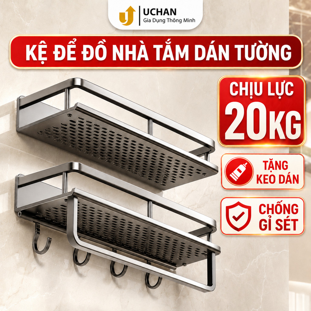 Kệ nhà tắm không khoan KE03
