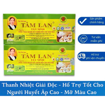 Trà TÂM LAN Tây Ninh (Hộp 30 gói) Hỗ trợ hạ và ổn định đường huyết, giảm mỡ máu, huyết áp.