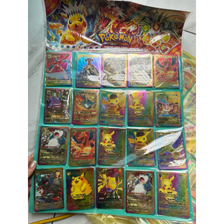 Vỉ 20 gói thẻ bài pokemon cầu vồng loại đẹp(100 thẻ)