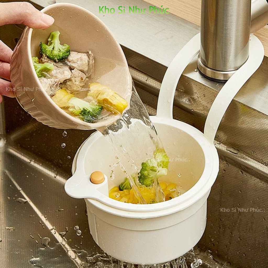 Giỏ lọc treo bồn rửa , Bộ lọc rác nhà bếp nắp dưới có thể mở sáng tạo, có thể tháo rời Dễ dàng làm sạch Túi đựng