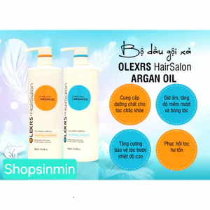 1 chai dầu gội hoặc xả Olexrs Argan Oil Collagen Hair Salon 960ml cho tóc khô hư tổn.Phục hồi tóc nhanh