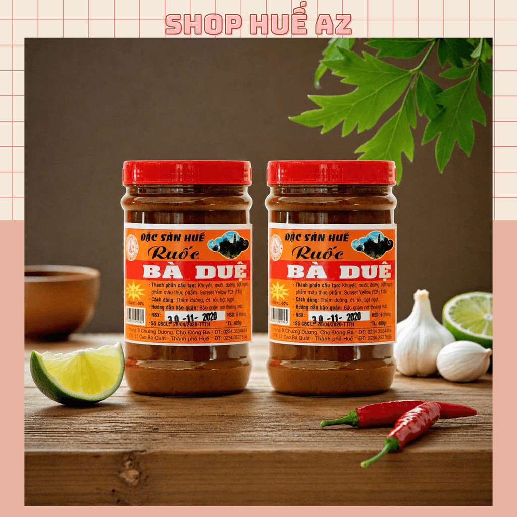 COMBO 2 HỦ - Mắm Ruốc Bà Duệ hủ lớn 400g (DATE MỚI) - Thơm Ngon Chuẩn Vị Bún Bò